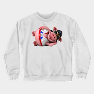 ELVIS PRESLEY STYLE FUNNY PIG ROCKER Crewneck Sweatshirt